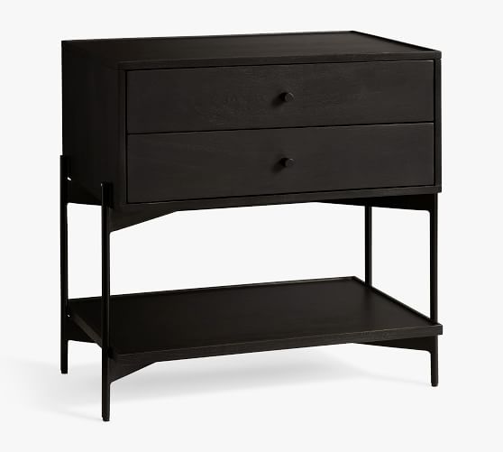 pottery barn nightstand black