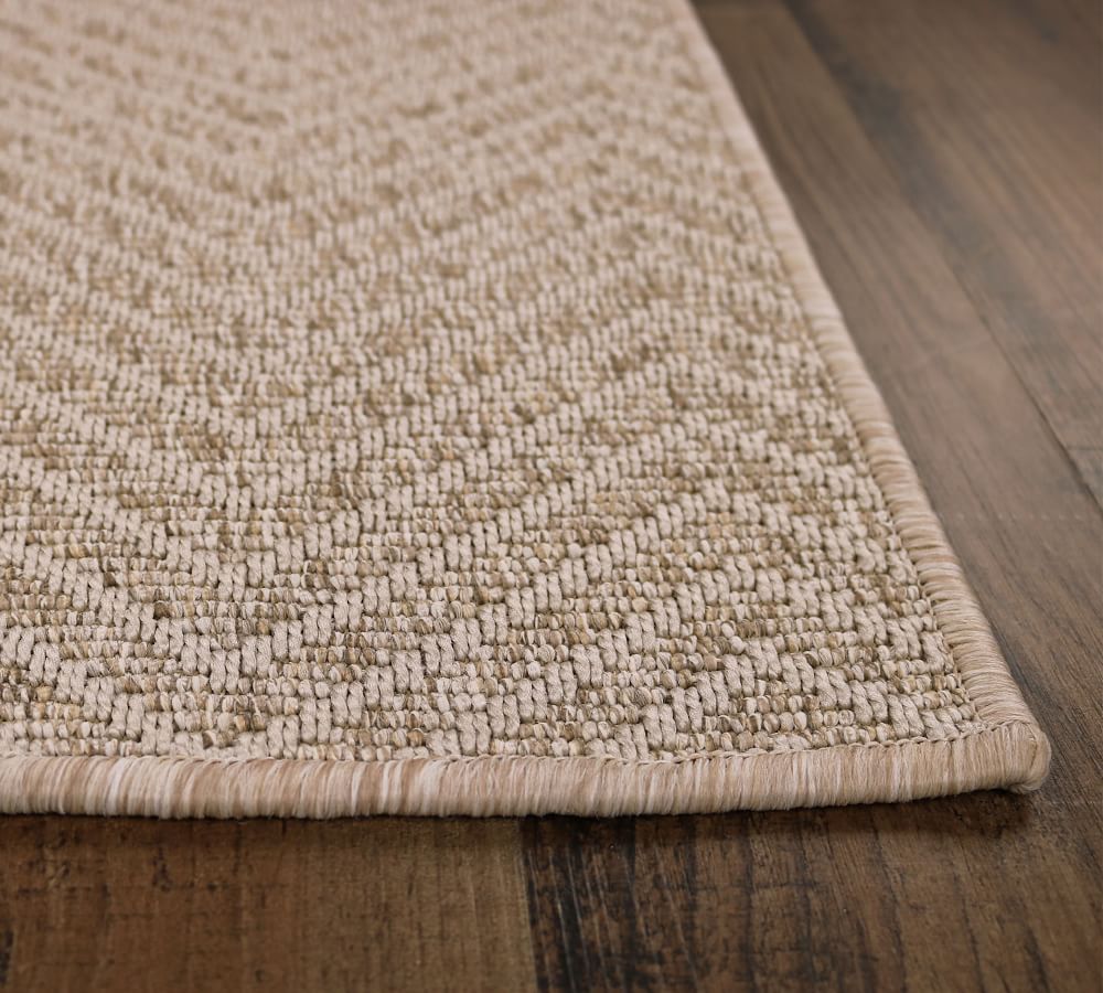 Custom Woven Chevron Indoor/Outdoor Rug Pottery Barn