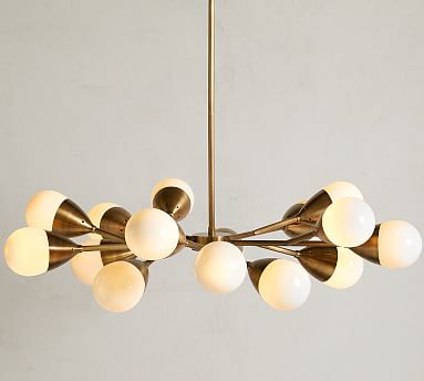 pottery barn milk glass chandelier