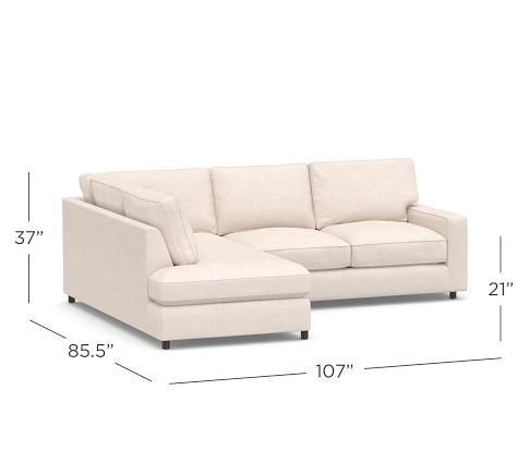 PB Comfort Square Arm Upholstered Return Bumper Sectional | Pottery Barn