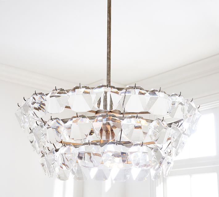 bowen round crystal chandelier