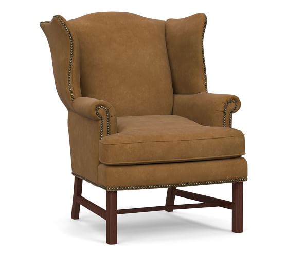 Brown Leather Chairs Pottery Barn