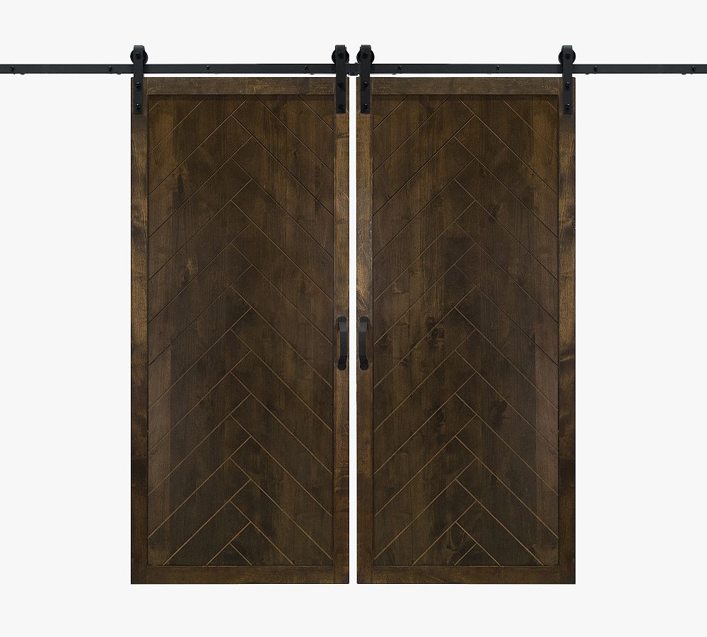 Handcrafted Herringbone Barn Door Pottery Barn