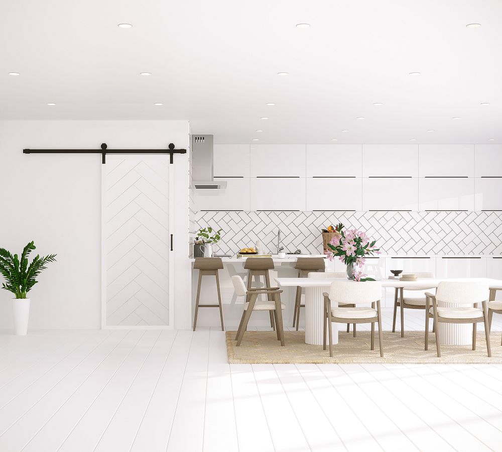 Handcrafted Herringbone Barn Door Pottery Barn