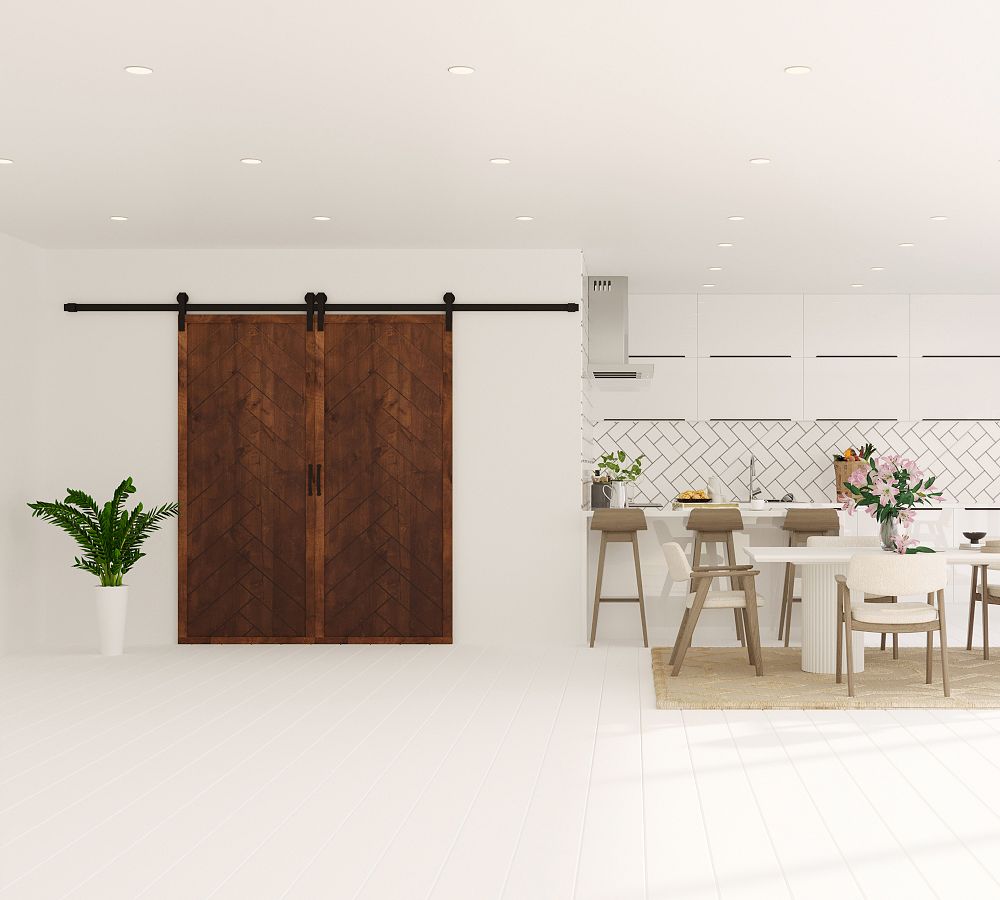 Handcrafted Herringbone Barn Door Pottery Barn