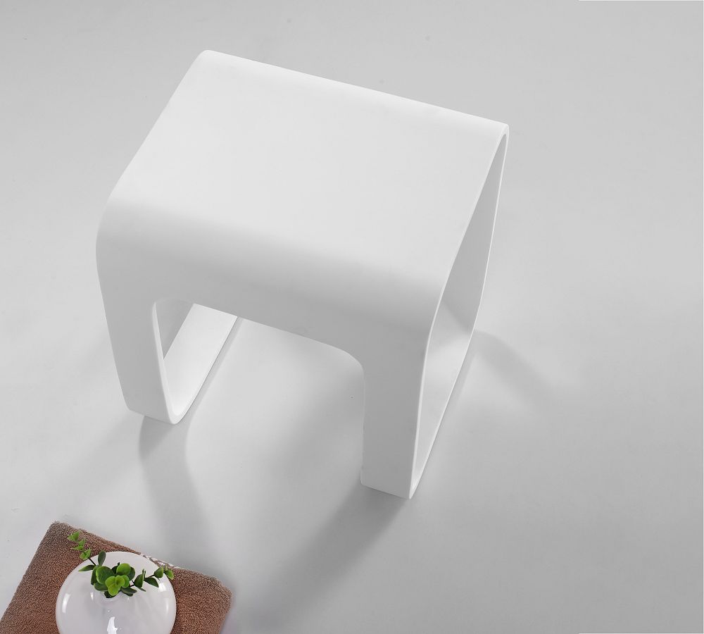 Elma Acrylic Shower Stool Pottery Barn