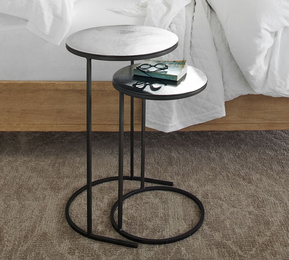 Duke Round Metal Nesting Nightstand Pottery Barn