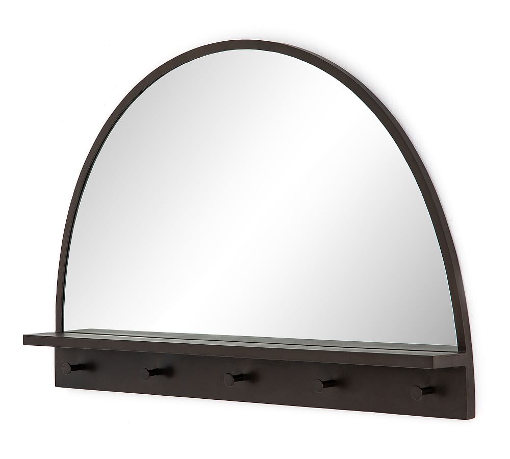 Maxwell Entryway Mirror with Hooks Pottery Barn