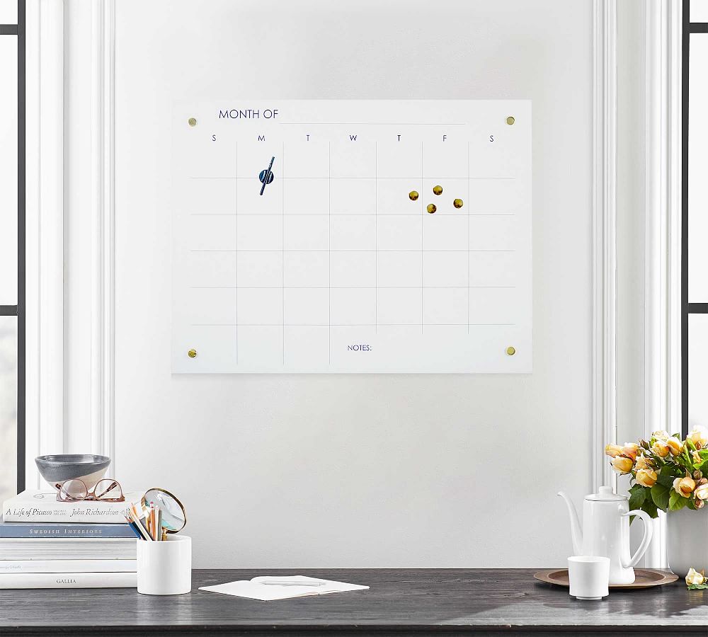 Glass Monthly Planner Dry Erase Board | Pottery Barn