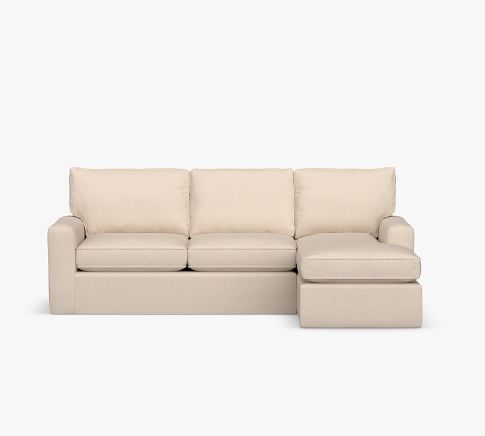 Pearce Roll Arm Slipcovered Sofa Chaise Sectional | Pottery Barn