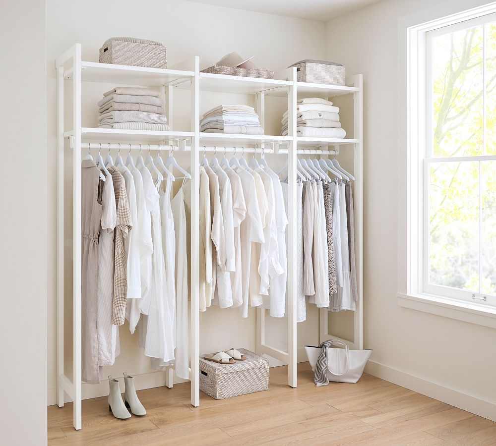 Essential Walk-In Closet by Hold Everything, 7' Long Hanging System ...