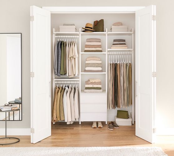 Essential Reach-In Closet by Hold Everything, 6' Hanging System with 3 ...