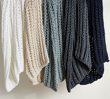 Colossal Ribbed Handknit Throw Blanket | Pottery Barn