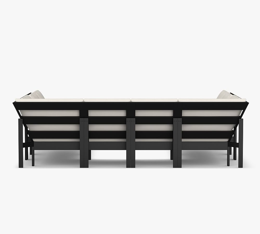 Malibu Metal 8Piece UShaped Outdoor Sectional Pottery Barn