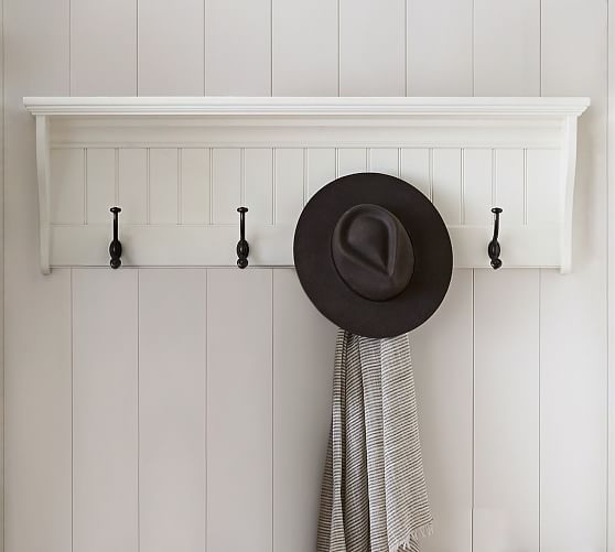 Aubrey Entryway Wall Shelf with Hooks Pottery Barn