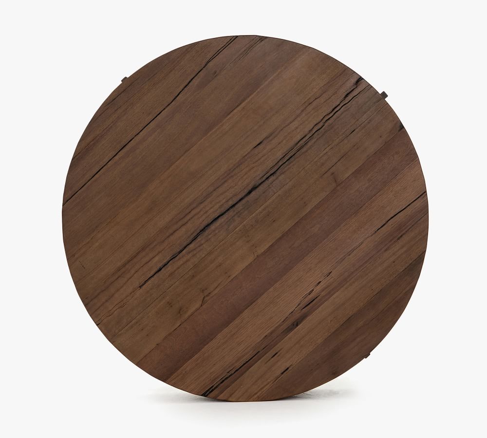 Fargo Round Reclaimed Wood Coffee Table Pottery Barn