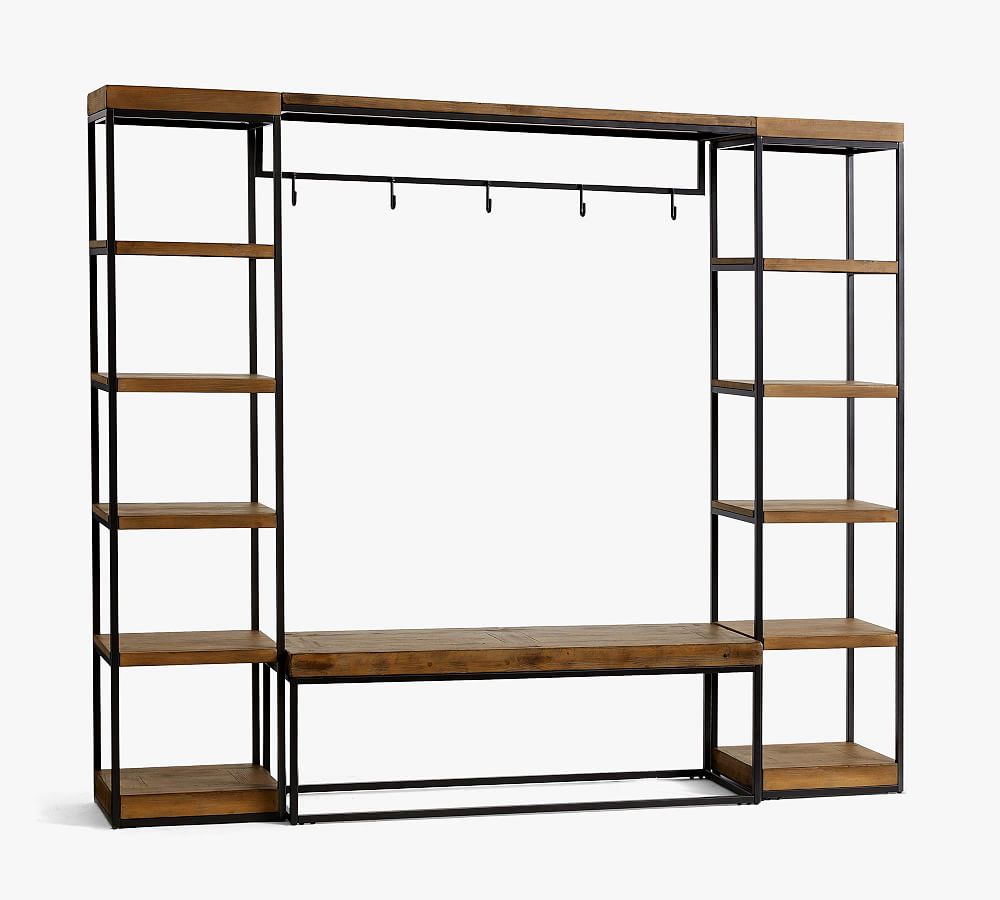 Malcolm 4-Piece Entryway Set with Bookcases | Pottery Barn