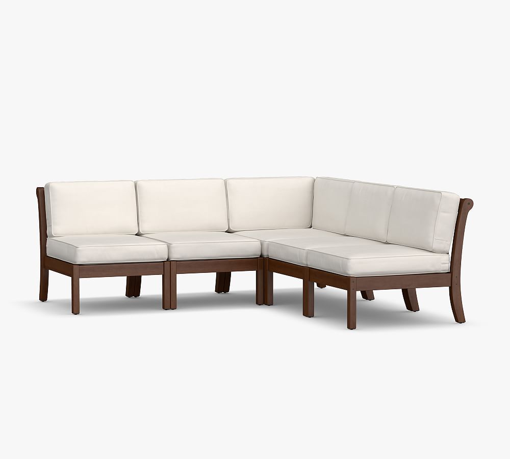 Chatham Armless Outdoor Sectional Set, Honey Pottery Barn