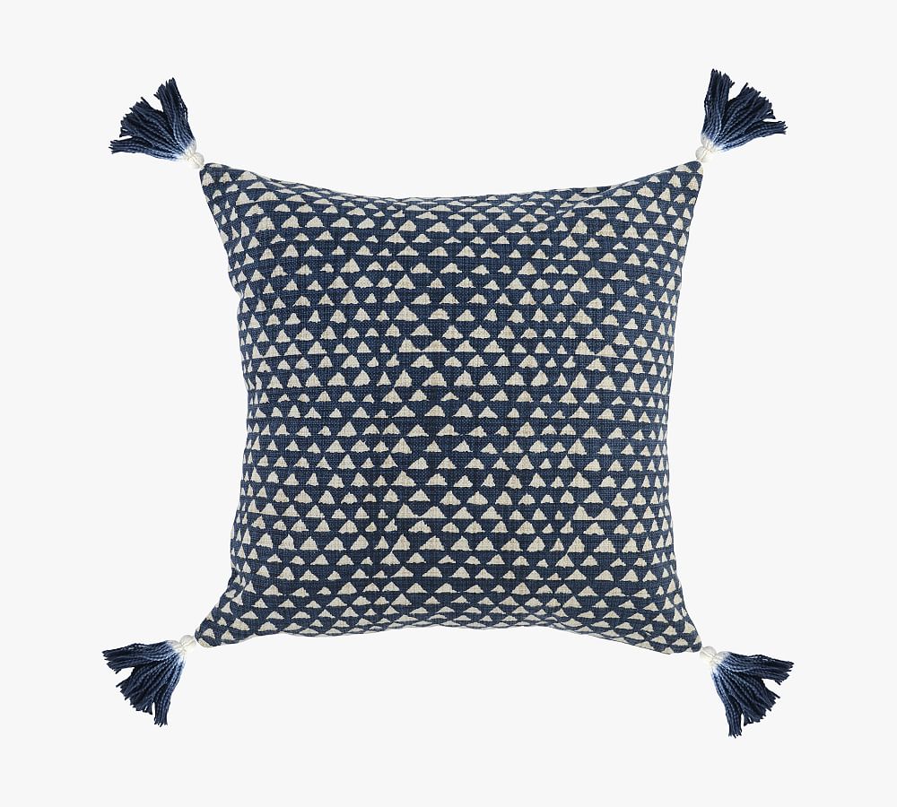 Idelle Printed Throw Pillow Cover With Tassels Pottery Barn
