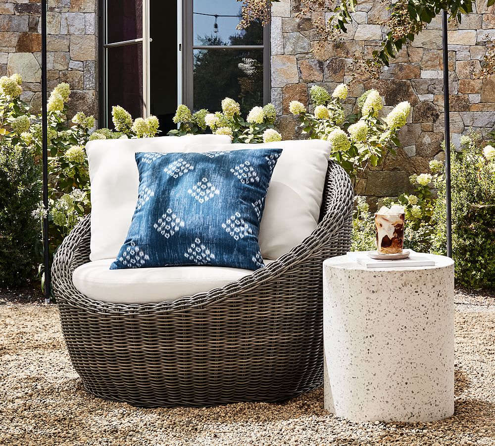 Terrazzo 15" Round Outdoor Side Table Pottery Barn