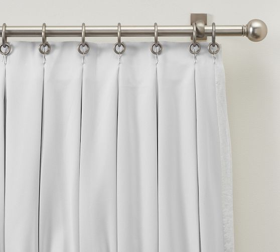 OPEN BOX: Belgian Flax Linen Pinch Pleat Blackout Curtain | Pottery Barn