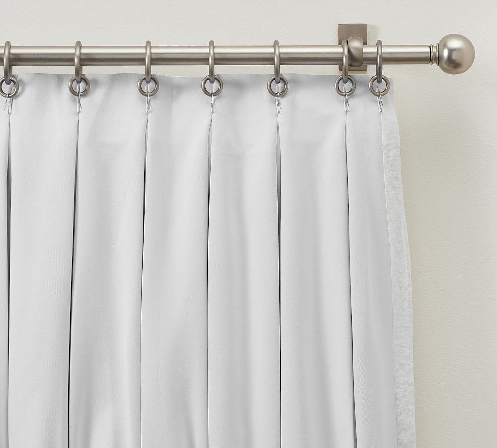 Open Box: Belgian Flax Linen Pinch Pleat Blackout Curtain 