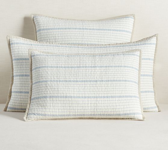 Fillmore Striped Reversible Quilted Sham Pottery Barn