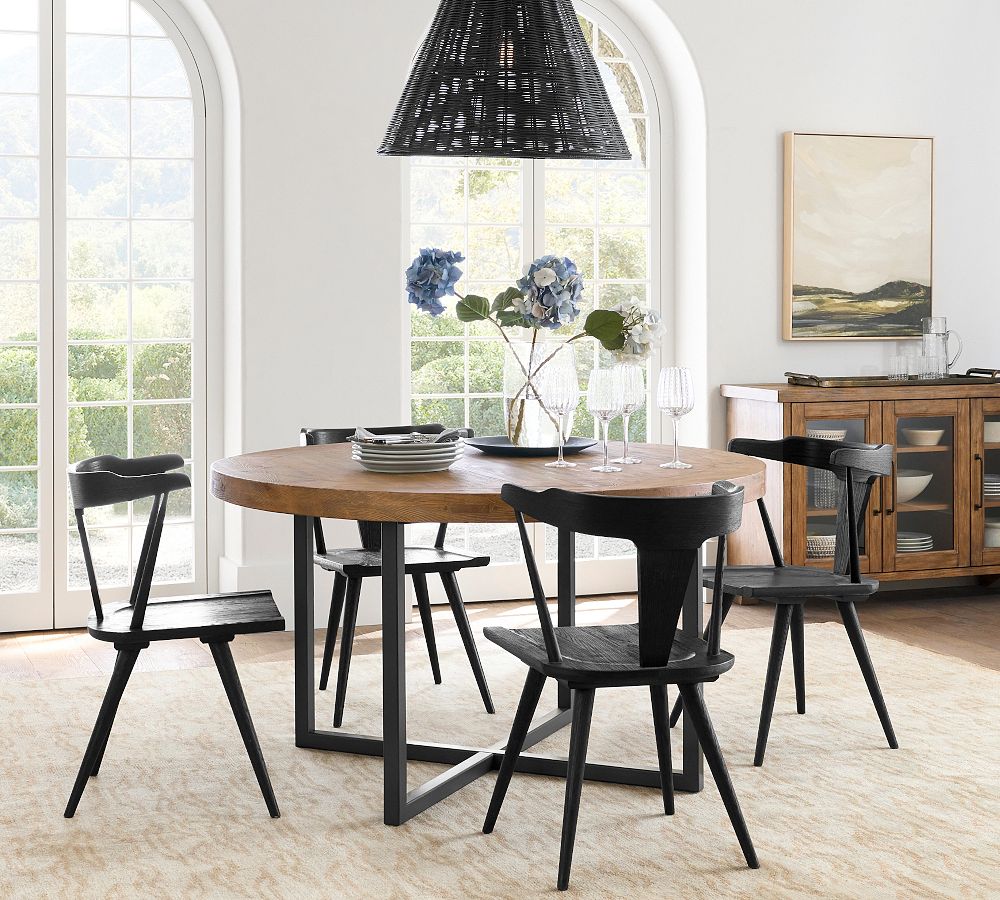 Malcolm Round Extending Pedestal Dining Table | Pottery Barn