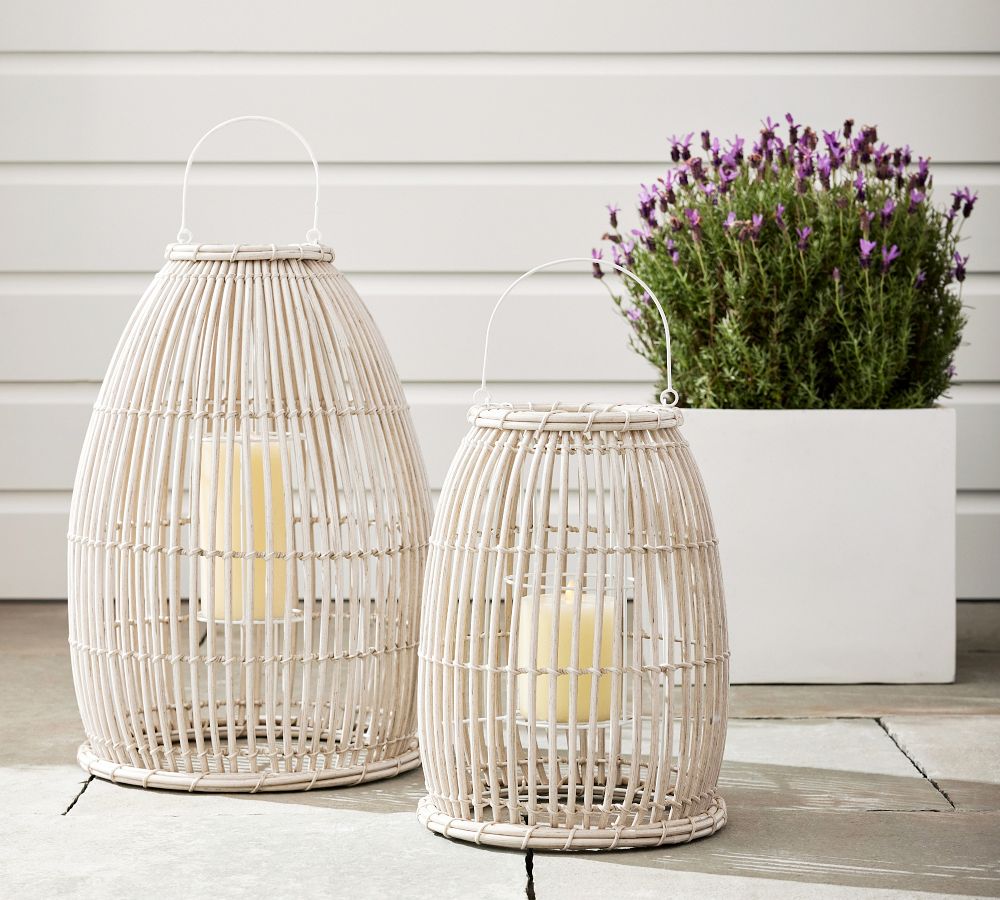 Careyes Handcrafted Outdoor Woven Lantern Pottery Barn