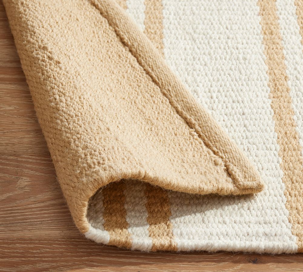 Modern Farmhouse Stripe Outdoor Performance Rug | Pottery Barn