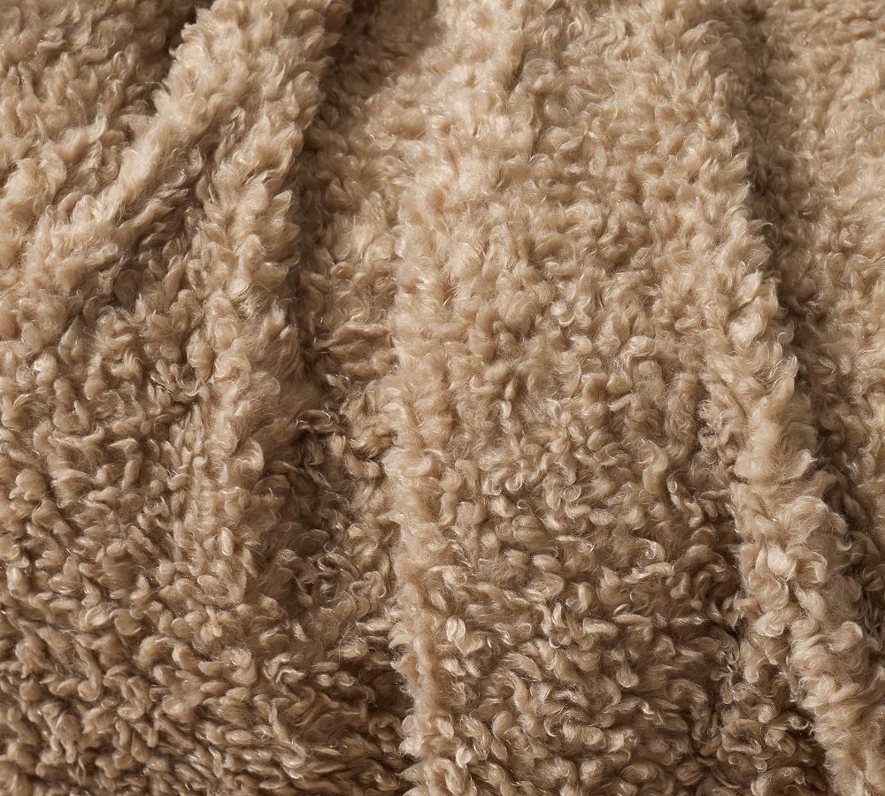 Fireside Cozy Sherpa Reversible Throw Blanket Pottery Barn