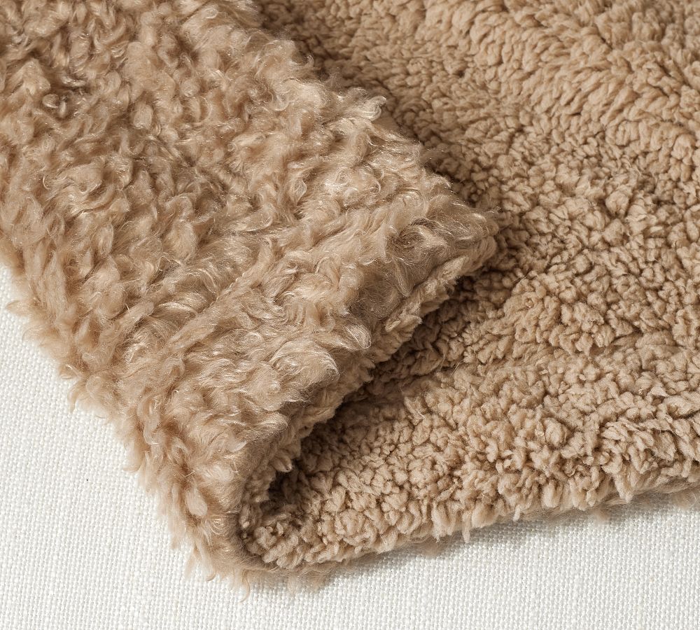 Fireside Cozy Sherpa Reversible Throw Blanket Pottery Barn