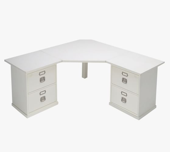 chunky white corner desk