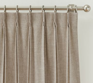 OPEN BOX: Emery Linen Pinch Pleat Blackout Curtain | Pottery Barn