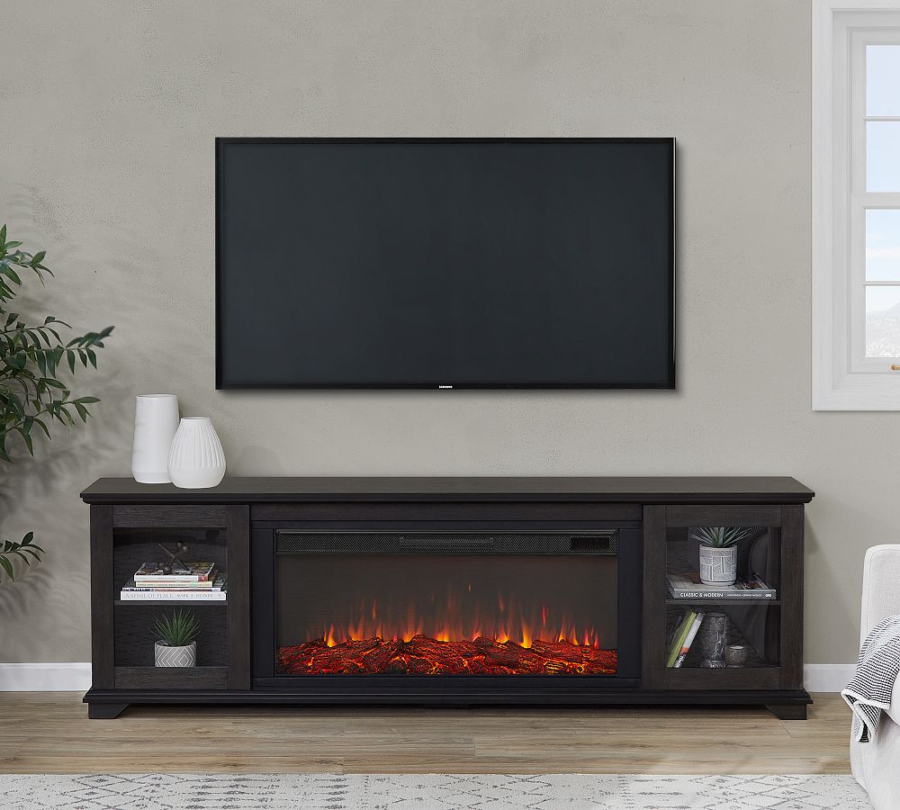 Real Flame® Barlow Electric Fireplace Media Cabinet | Pottery Barn