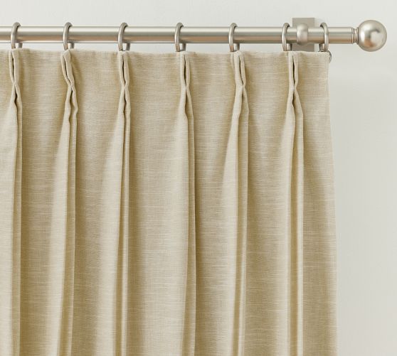 OPEN BOX: Emery Linen Pinch Pleat Blackout Curtain | Pottery Barn