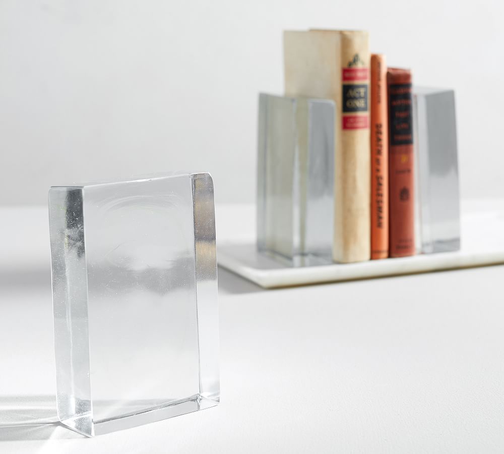 Glass Slab Bookends | Pottery Barn