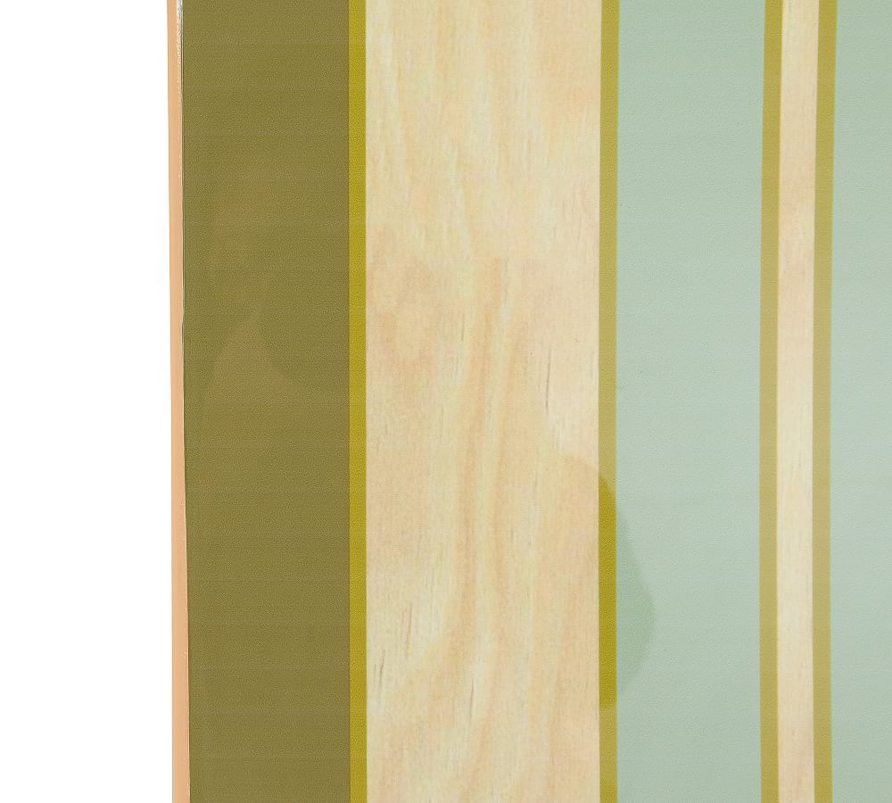 Striped Wooden Surfboard Wall Décor, 66" Pottery Barn