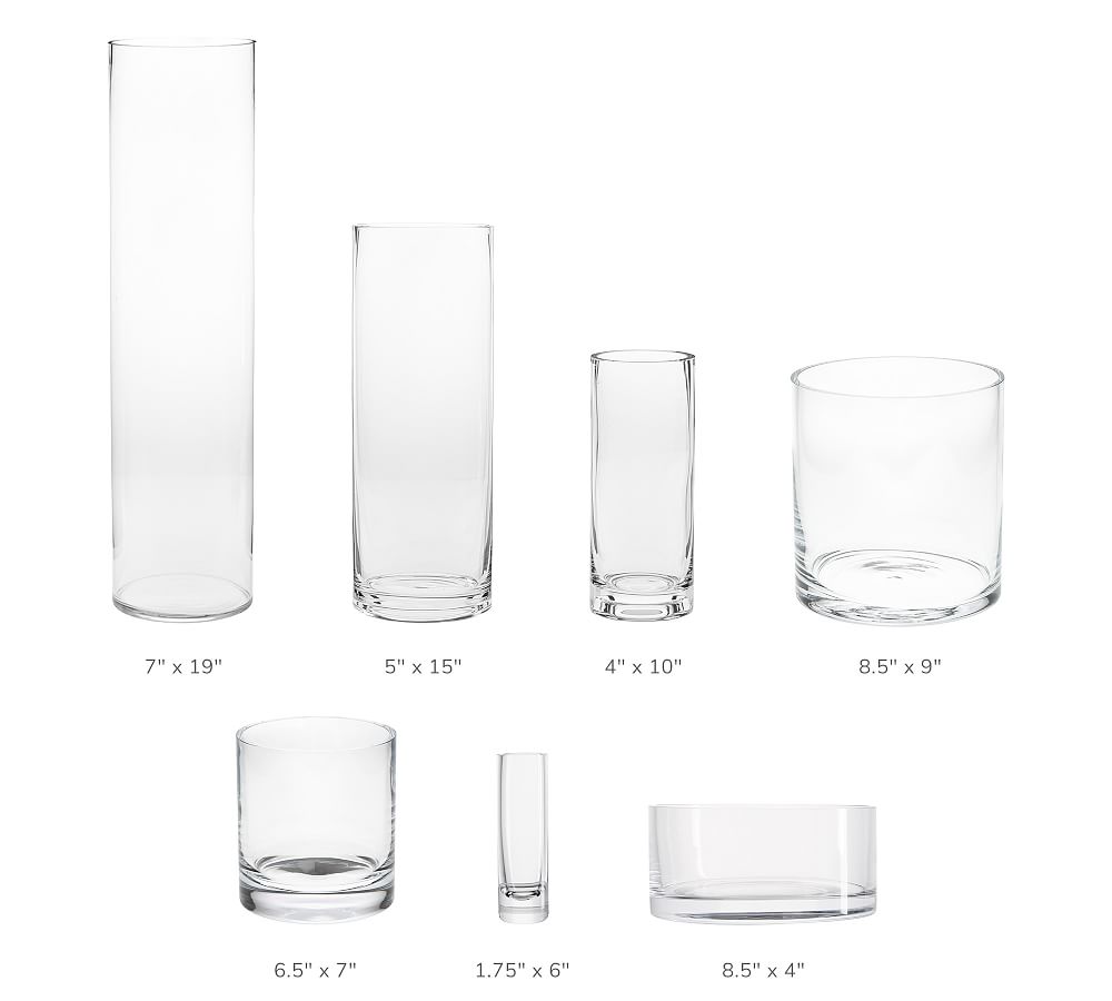 Aegean Clear Glass Vases Pottery Barn
