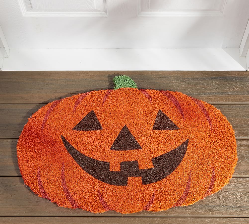Carved Pumpkin Doormat Pottery Barn