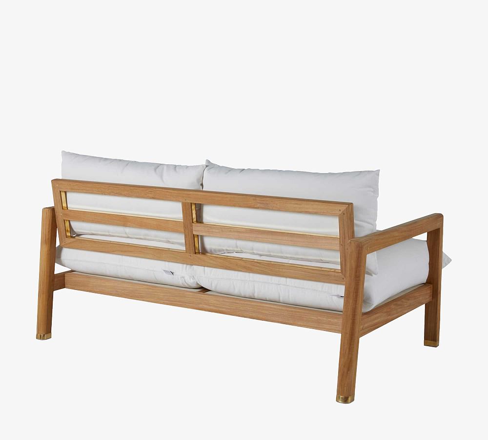 Firenze FSC® Teak Outdoor Loveseat Pottery Barn