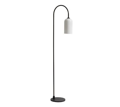 Claremont Milk Glass Cylinder Floor Lamp | Pottery Barn