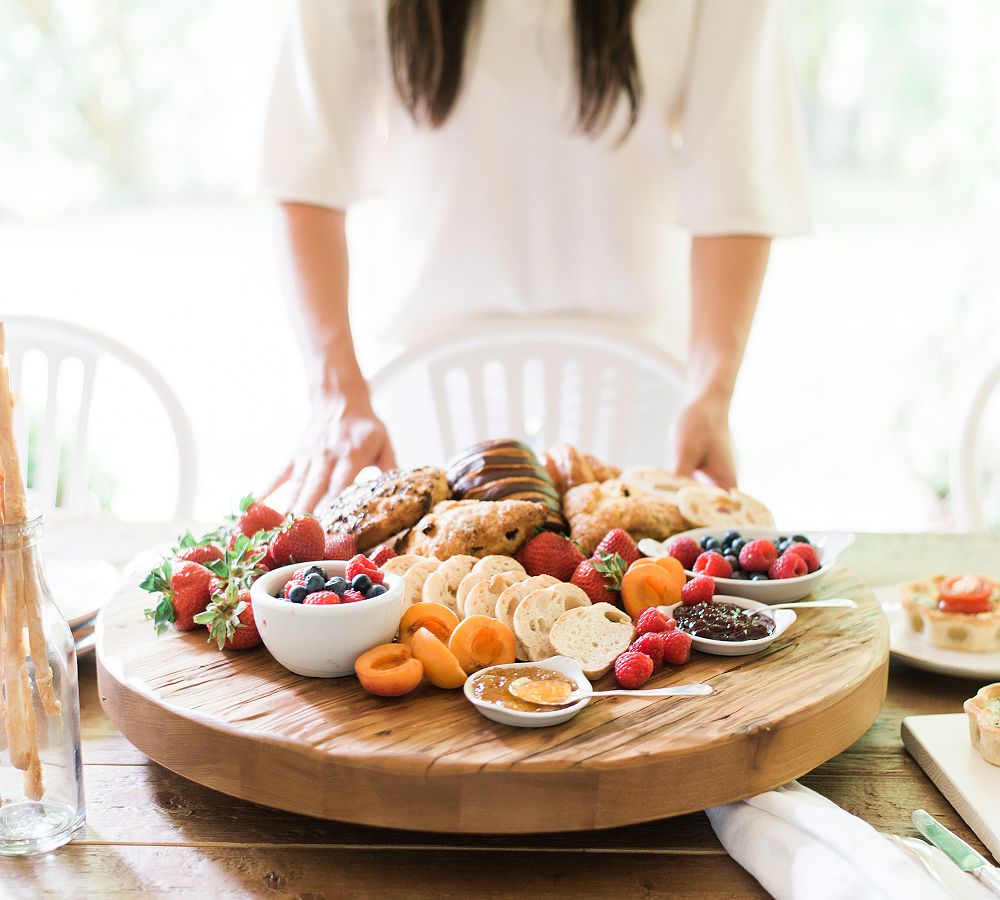 Reclaimed Pine Trivet Top Lazy Susan Pottery Barn