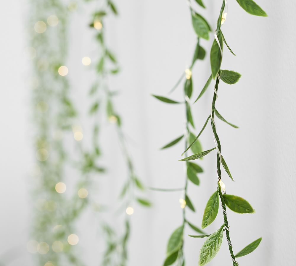 Curtain Leaf String Lights Pottery Barn