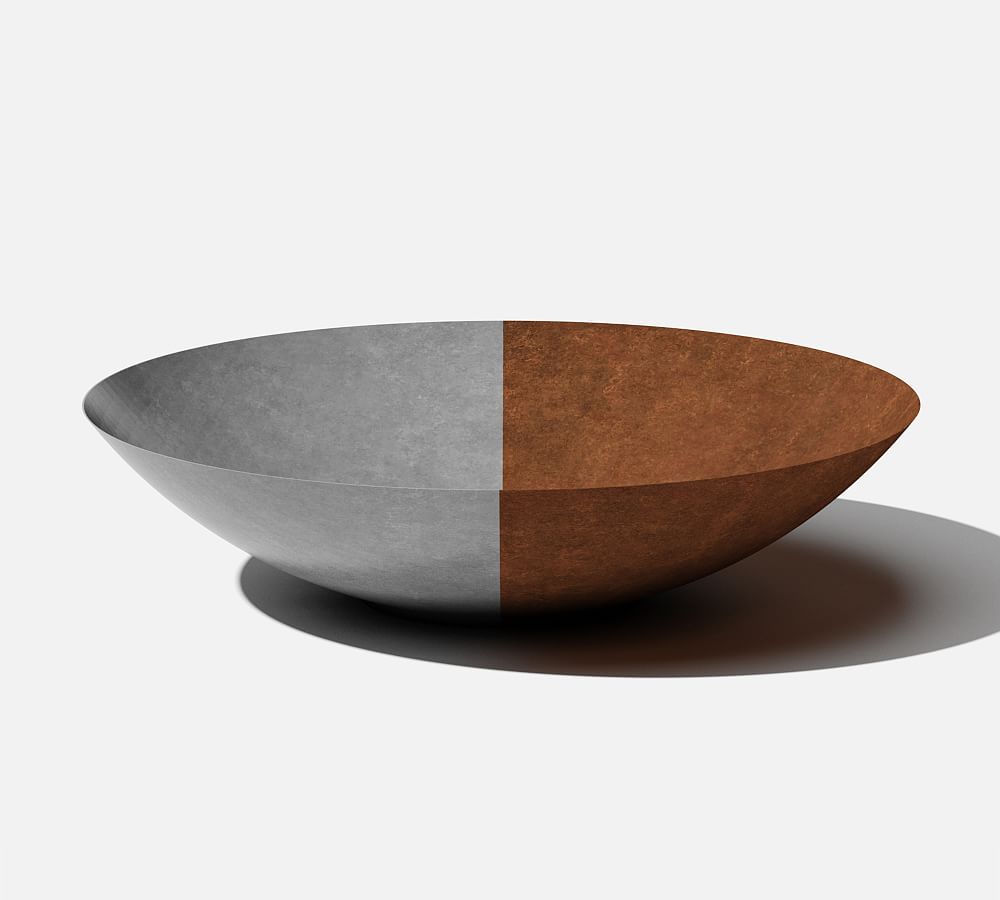 Round Bowl Planter Corten Steel Pottery Barn   Open Box Round Bowl Planter Corten Steel L 