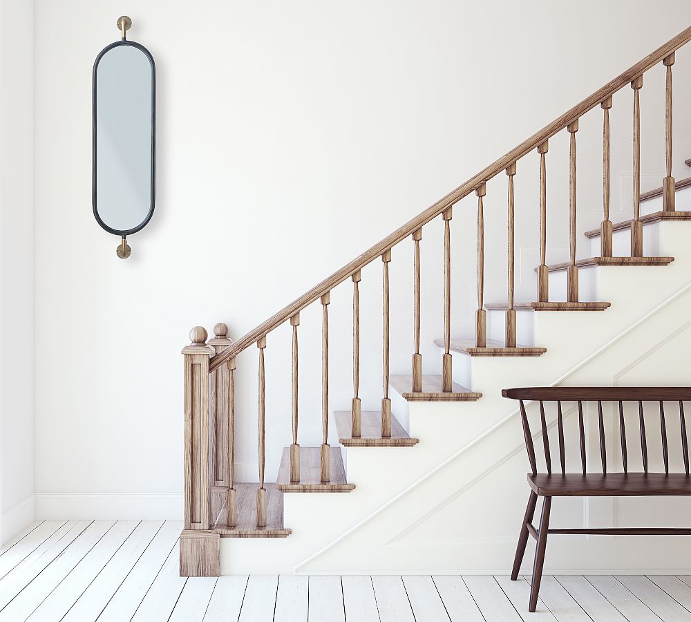 Blaire Oval Mirror With Brackets, 10" X 29" Pottery Barn