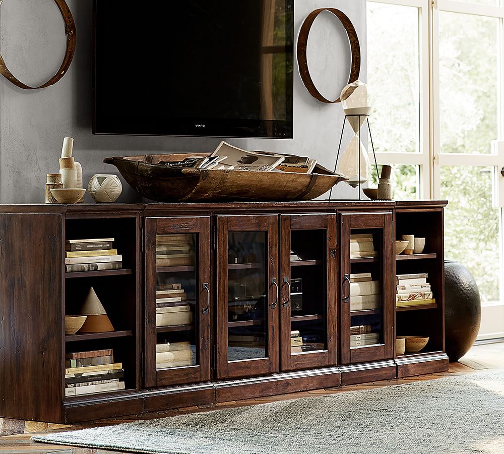 pottery barn media console table