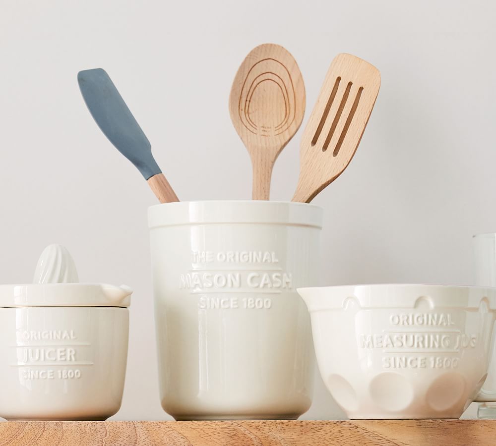 Mason Cash Stoneware Utensil Holder & Trivet Pottery Barn