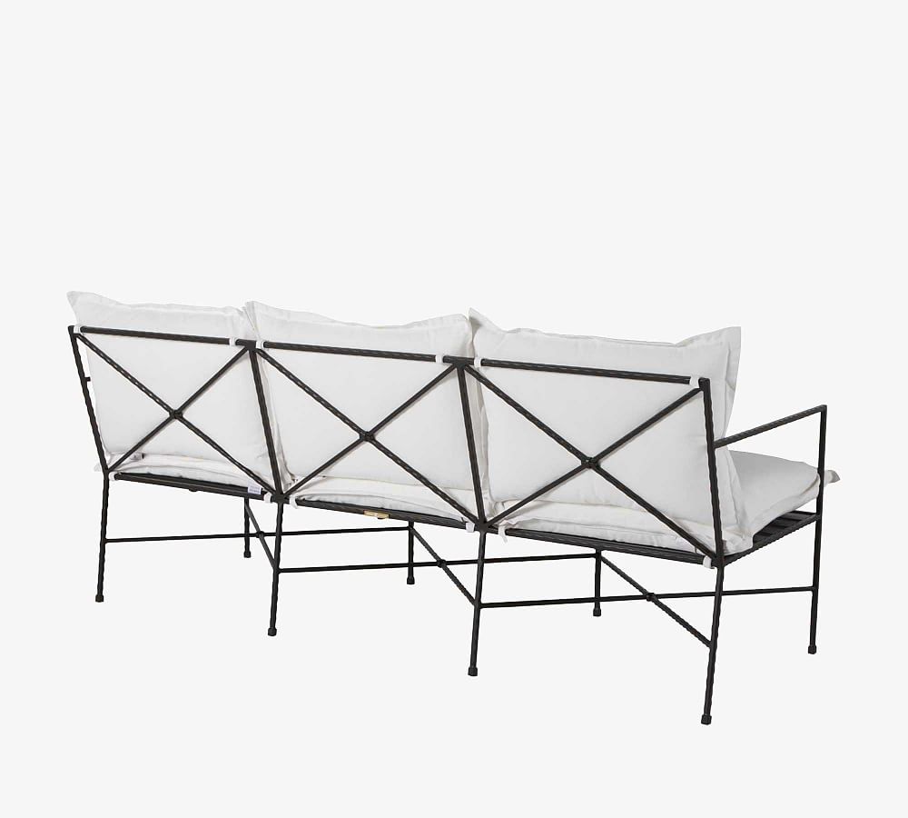 Blithdale Metal Outdoor Sofa Pottery Barn