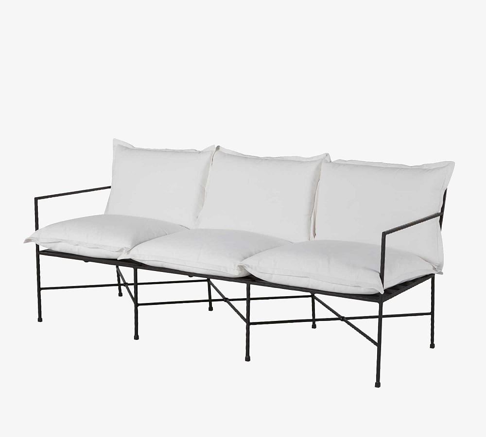 Blithdale Metal Outdoor Sofa Pottery Barn